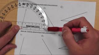 Measuring Angles Using A Protractor [upl. by Mechling]