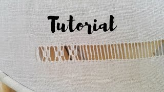 RICAMO Tutorial  Sfilatura a Rombi [upl. by Irianat]