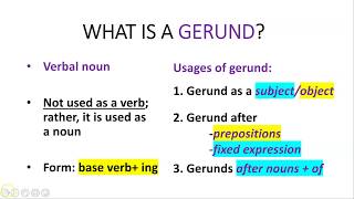 What is Gerund [upl. by Aneekan919]