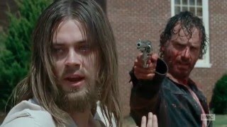 The Walking Dead 6x11  Rick Kills A Hilltop Member HD  Knots Untie [upl. by Kerman]