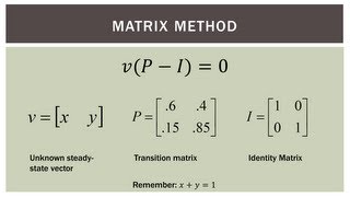 Finite Math Markov Chain SteadyState Calculation [upl. by Fabiolas]