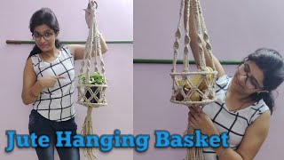 Crocheting a Jute Hanging Basket  DIY Home Decor Tutorial [upl. by Craven]