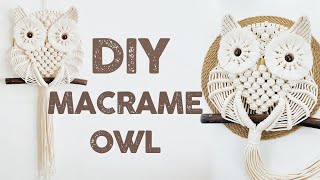 HOW TO MAKE MACRAME OWL WALL HANGING [upl. by Purington]