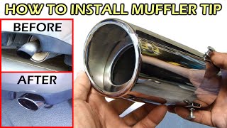 How To Install Stainless Steel Muffler Tip [upl. by Danaher]