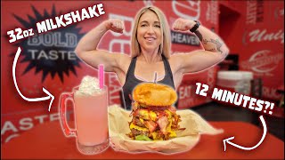 STACKED BACON CHEESEBURGER CHALLENGE  LAS VEGAS [upl. by Gagnon68]