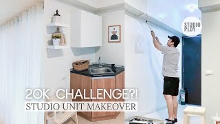 Renter Friendly Studio Unit Makeover  20K Challenge  DIY Ikea Knoxhult Cabinet Installation [upl. by Rodina]