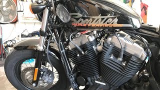 Harley Davidson Forty Eight Sportster Battery Replacement [upl. by Eendys311]