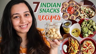 7 INDIAN SNACKS recipes  Vegetarian Evening Snacks that are easy to make 😋 amp healthy [upl. by Regdor]