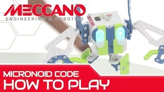 Meccano  MICRONOID CODE HOW TO PLAY [upl. by Yrod362]