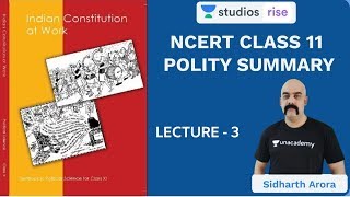 L3 Chapter 2 Part 1  Class 11 NCERT Polity Summary  UPSC CSEIAS 2020  Sidharth Arora [upl. by Dennison]