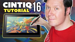 How to Setup Wacom CINTIQ 16  Tutorial [upl. by Etnohc]