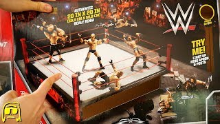 WWE Elite RAW Main Event Ring with EXCLUSIVE Goldberg Toy Playset Unboxing Construction amp Review [upl. by Wollis509]