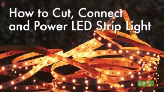 How to Cut Connect and Power LED Strip Lights [upl. by Odlabu]