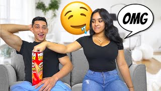 PRINGLES PRANK ON GIRLFRIEND [upl. by Nnylg]