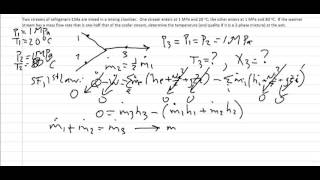 Thermodynamics Worked example Mixing chamber [upl. by Assirroc]