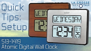 Digital Atomic Wall Clock Setup Instructions [upl. by Xavler]