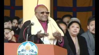 The magnificent speech of Archbishop Desmond Tutu about the Dalai Lama and Tibet [upl. by Carder]