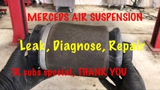 MERCEDES AIR SUSPENSION DIAGNOSE amp REPAIR [upl. by Erimahs942]