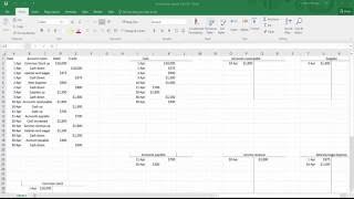 How To Make General Ledger Accounts In Excel TAccounts [upl. by Nimaynib]