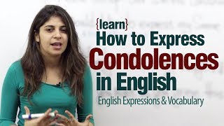 Expressing Condolences in English  Advance English lesson [upl. by Leifeste]