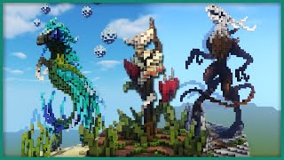 Minecraft Building Statues and Organics  A Build A Day Challenge  Week 4 [upl. by Islean73]