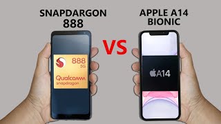 Snapdragon 888 vs Apple A14 Bionic Chipset Comparison  Geekbench Test [upl. by Aicats58]