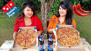 2 X Large Dominos Pizza Challenge  Food Challenge [upl. by Reidar]