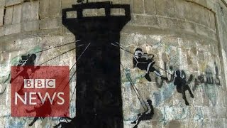 Gaza Banksy artwork for a new documentary  BBC News [upl. by Elletsyrc]