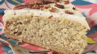 Old Fashioned Banana Cake Recipe Demonstration  Joyofbakingcom [upl. by Lavinia]