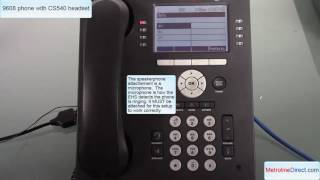 Avaya 9608 with CS540 headset  How to install [upl. by Saucy]