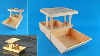 DIY a Boat  From Popsicle Sticks [upl. by Phyllis]