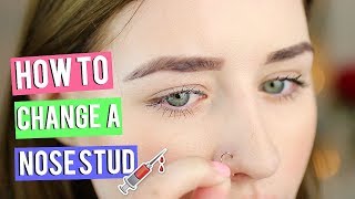 How To Put In amp Take Out A Nose Stud [upl. by Mario]