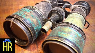 VINTAGE WW1 era BINOCULARS Restoration amp Repurpose  a transformation for a different use [upl. by Tirreg]