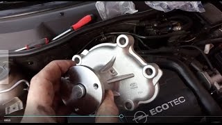 How to replace the water pump at home 17 cdti [upl. by Ciri]