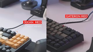 Jixian Red Switches Vs Gateron Red Switches [upl. by Enerod]