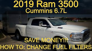 Fuel filter change on 2019 RAM 3500 67L [upl. by Niu]