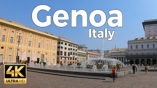 Genoa Italy Walking Tour 4k Ultra HD 60fps – With Captions [upl. by Maples468]