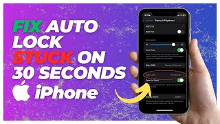 How To Fix Auto Lock Stuck iPhone 2024 [upl. by Freberg]