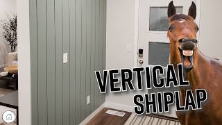 How to install vertical shiplap  DIY REAL shiplap [upl. by Ettennod66]