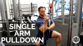 Single Arm Lat Pulldown Exercise Tutorial [upl. by Hitoshi226]