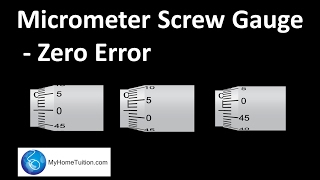 Micrometer Screw Gauge  Zero Error  Introduction to Physics [upl. by Rehpretsirhc]