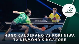 Hugo Calderano vs Koki Niwa  T2 Diamond 2019 Singapore R16 [upl. by Neira]