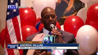 Andrew Gillum defeats Gwen Graham nomination speech [upl. by Anauqed51]