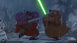 Disneys Robin Hood Friar Tuck With Lightsaber [upl. by Llerahc]