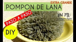 Como hacer POMPON DE LANA GRANDE paso a paso  Tutorial 😎 DIY [upl. by Steward221]