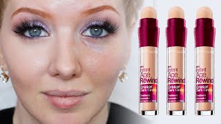 Concealer WEAR Test  Maybelline Instant Age Rewind [upl. by Kenyon]