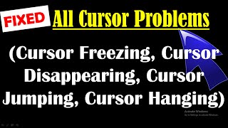 How to Fix Cursor Problem Windows 10  Cursor Freezes Cursor Hangs Cursor Disappears Cursor Jumps [upl. by Spiro]