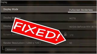 STOP Warzone from Changing Settings Warzone Render Resolution amp Display Mode Fix [upl. by Cristiona]