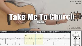 Take Me To Church  Hozier  Fingerstyle Guitar  TAB  Chords  Lyrics [upl. by Egroeg769]