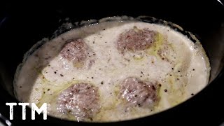 EASY Slow Cooker Cream of Mushroom Burgers [upl. by Choo]